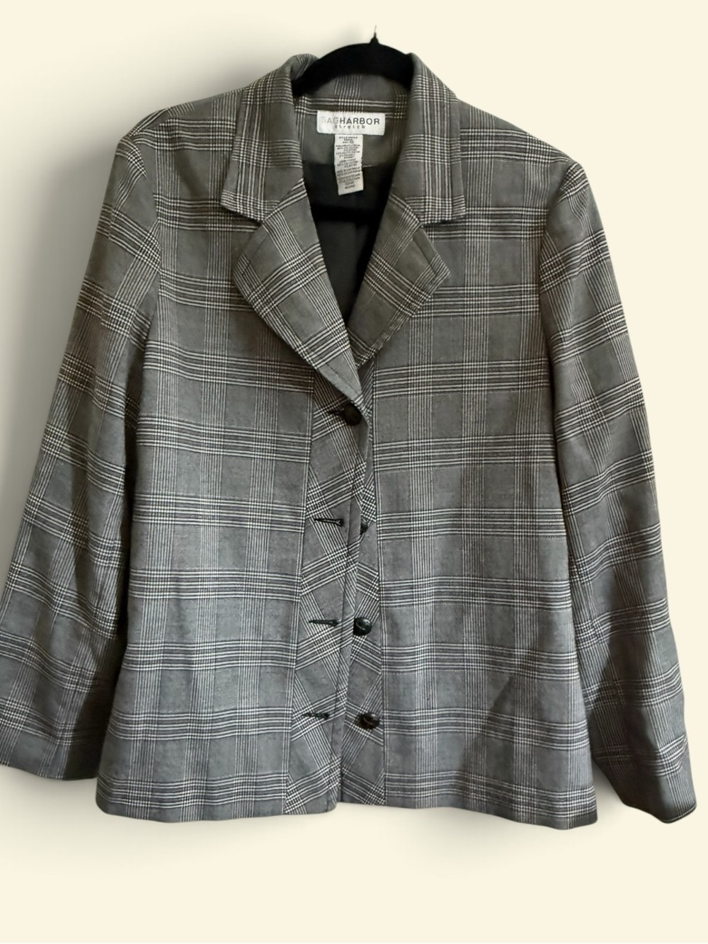 Sag Harbor Gray Plaid Blazer Jacket